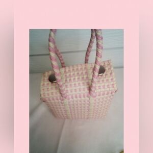 PINK and White Purse